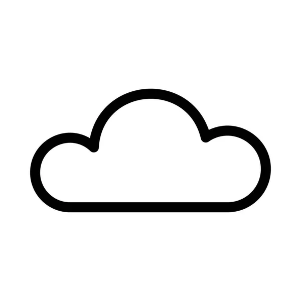 Nube Icono Plano Aislado Sobre Fondo Blanco — Vector de stock