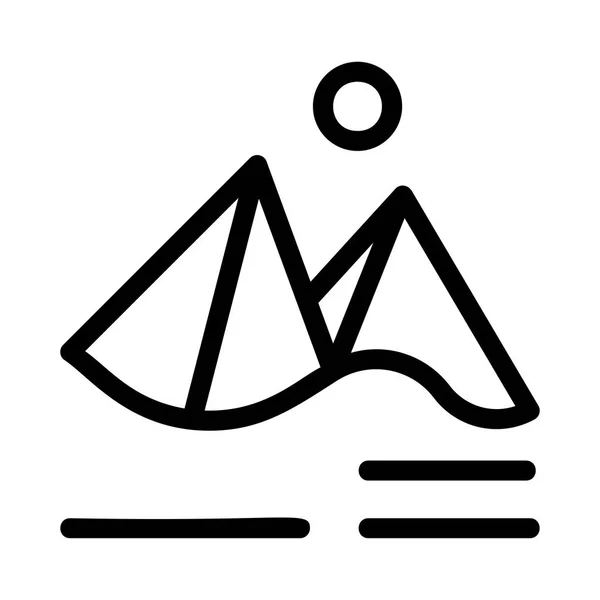 Montagne Icône Vectoriel Illustration — Image vectorielle