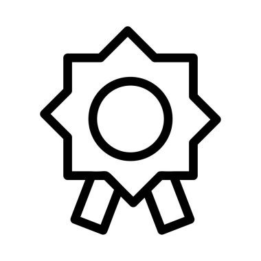 Madalya ikon vektör illüstrasyonu 