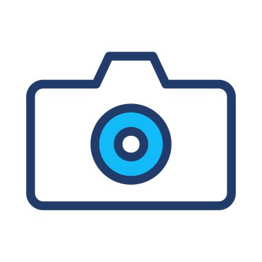 kamera düz simgesi, vektör, illüstrasyon, fotoğraf kavramı