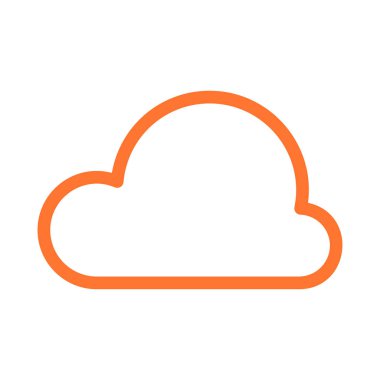 bulut düz simgesi beyaz arka plan üzerinde izole 