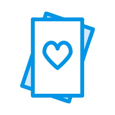 kalp kart simge vektör çizim 