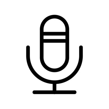 mikrofon simgesi vektör illüstrasyonu 