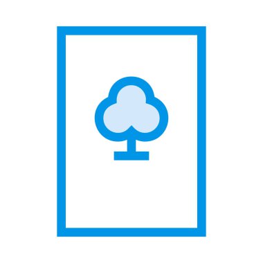 oyun kağıdı kulüp simge vektör çizim 