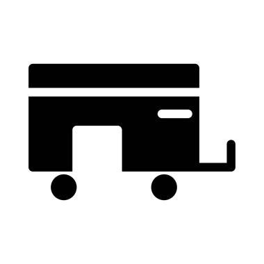 Römork web simgesi, vektör çizim 