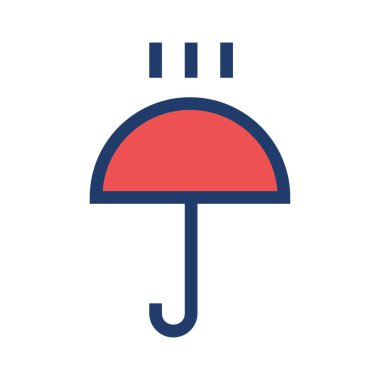 şemsiye simgesi vektör illüstrasyonu