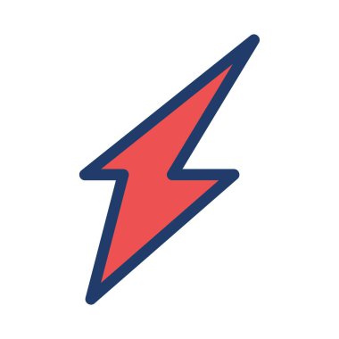 Şimşek simgesi vektör illüstrasyonu 