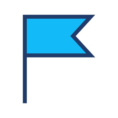 Beyaz arka plan, vektör, illüstrasyon izole bayrak düz simgesi 