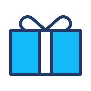 Beyaz arka plan üzerinde izole hattı hediye kutusu