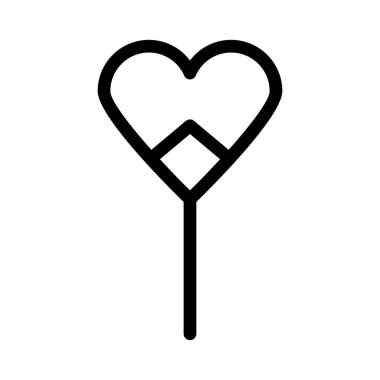Kalp ikonu vektör illüstrasyonu 
