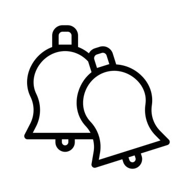 Çan düz stil ikonu, vektör çizim 