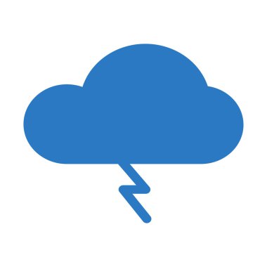 gök gürültüsü simge vektör çizim 