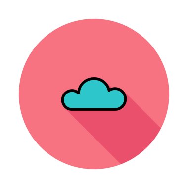 Bulut simgesi vektör illüstrasyonu 