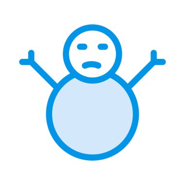 kardan adam düz stil ikonu, vektör çizim 