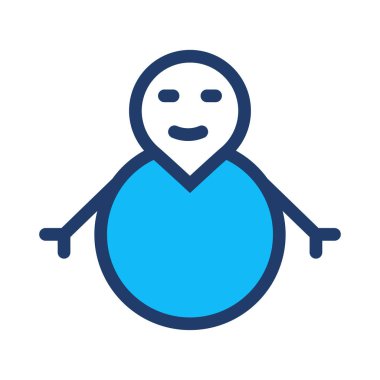 Kardan Adam simgesi vektör çizimi