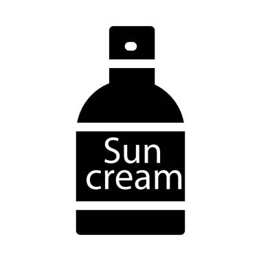 Güneş kremi simge vektör çizim 