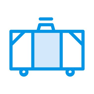 Evrak Çantası'nı düz simgesi, vektör, illüstrasyon 