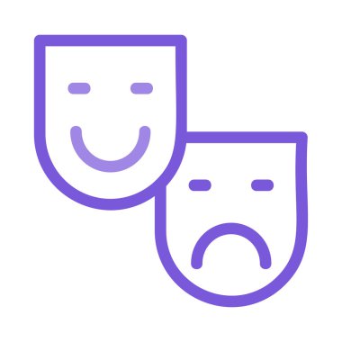 maske simgesi vektör illüstrasyonu 