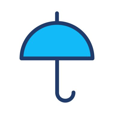 şemsiye simgesi vektör illüstrasyonu 