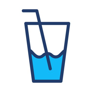 Su cam simge vektör çizim 