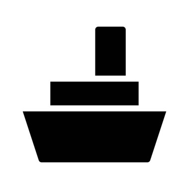 Gemi simgesi vektör illüstrasyonu 