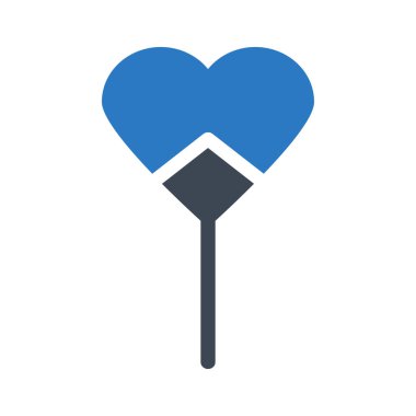 Kalp ikonu vektör illüstrasyonu 