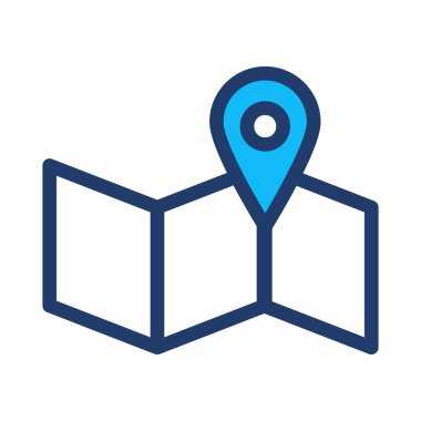 harita pin ikonu vektör illüstrasyonu 