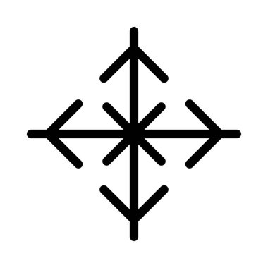 kar Tanesi simgesi vektör çizimi 