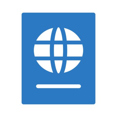 Pasaport ikonu vektör illüstrasyonu 