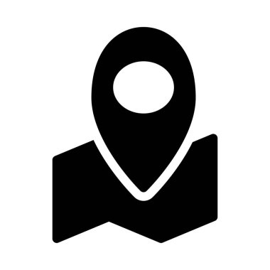 harita pin ikonu vektör illüstrasyonu 