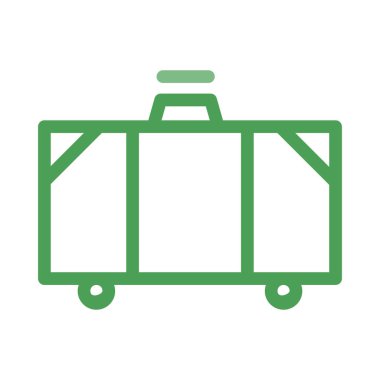 Bavul web simgesi, vektör çizim 