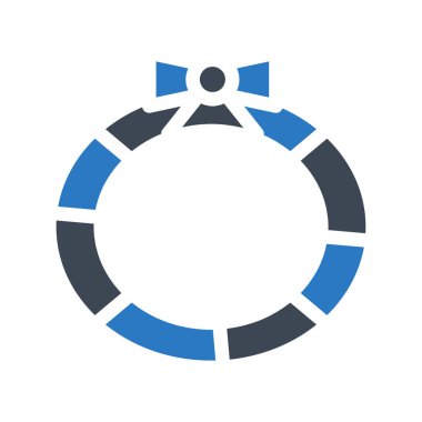 çelenk simge vektör çizim 