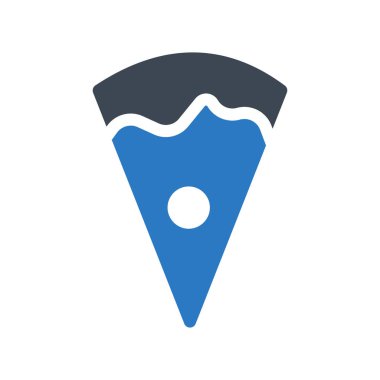 Pizza ikonu vektör illüstrasyonu 