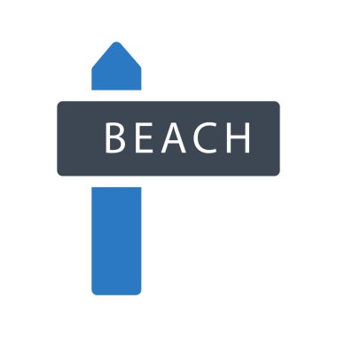 Plaj simge vektör çizim 