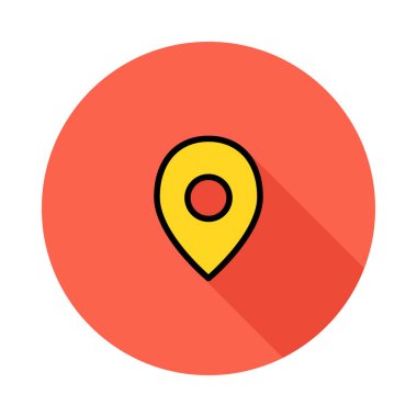 harita pin ikonu vektör illüstrasyonu 