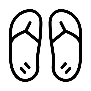 flip flops simge vektör illüstrasyonu 