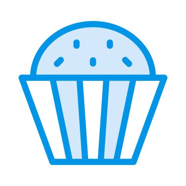cupcake ikonu vektör illüstrasyonu 