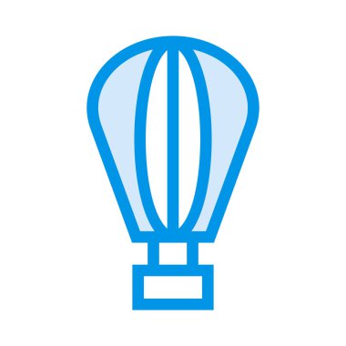 Hava Balon düz simgesi beyaz arka plan, vektör, illüstrasyon izole