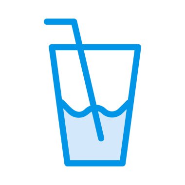 Su cam simge vektör çizim 