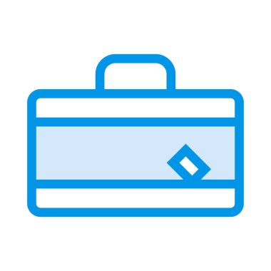 Bavul web simgesi, vektör çizim 