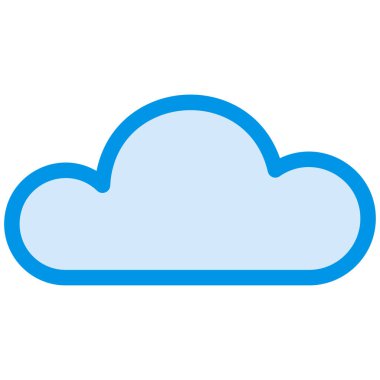 Bulut simgesi vektör illüstrasyonu 