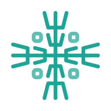 kar Tanesi simgesi vektör çizimi 