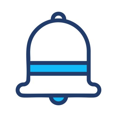 Çan düz stil ikonu, vektör çizim 