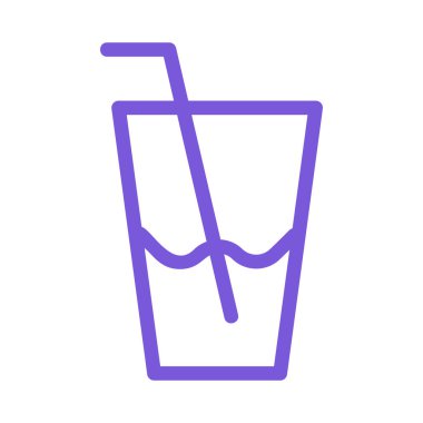 Su cam simge vektör çizim 