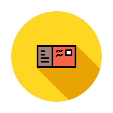 bilet ikonu vektör illüstrasyonu 