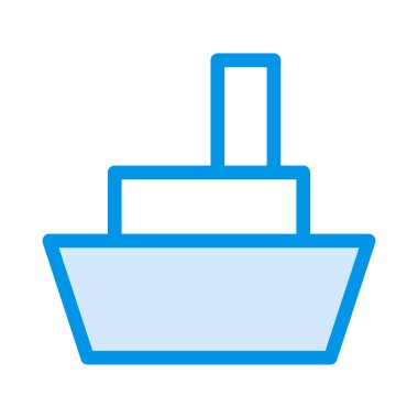 Gemi simgesi vektör illüstrasyonu 