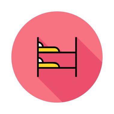 yatak ikonu vektör illüstrasyonu 