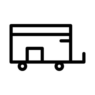 Römork web simgesi, vektör çizim 