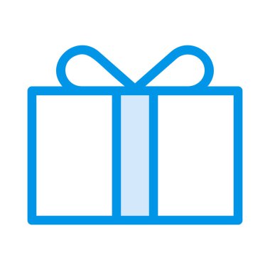 Beyaz arka plan üzerinde izole hattı hediye kutusu