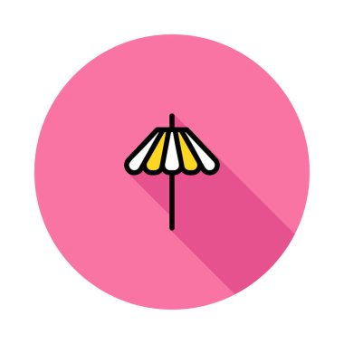 şemsiye simgesi vektör illüstrasyonu 